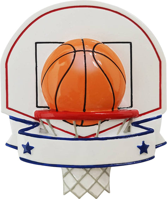 Basketball Backboard & Ball Personalized Ornament