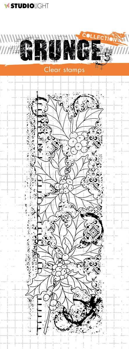 Ecstasy Crafts Distributing - SL Clear Stamp Christmas Branches Grunge 52x148x3mm 1 pc nr.99