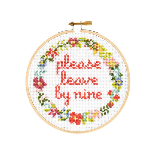 The Stranded Stitch - Please Leave By Nine Cross Stitch Kit