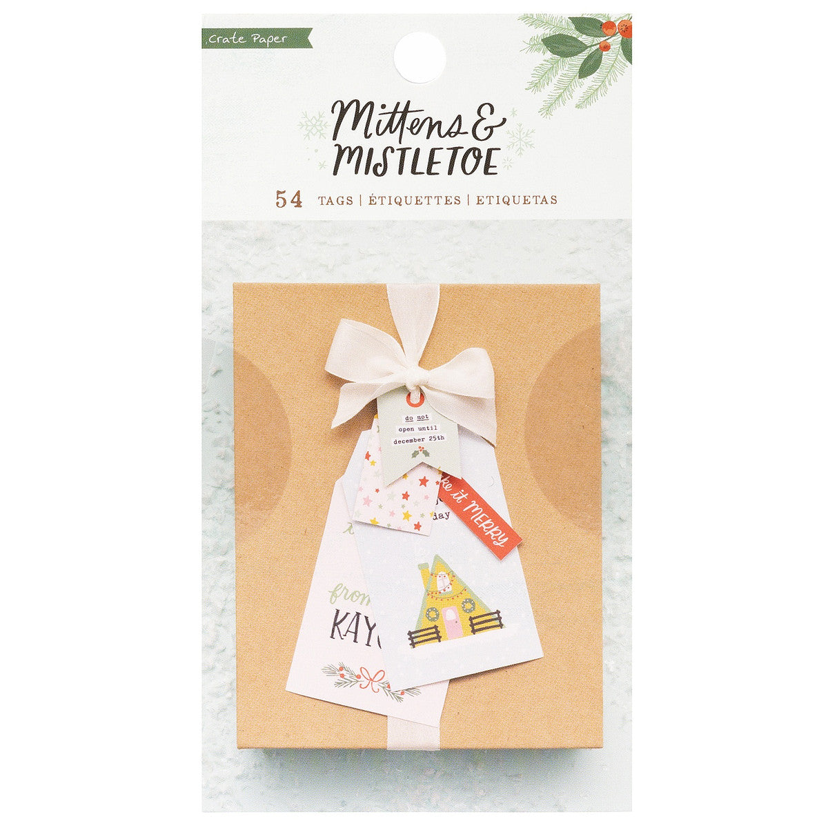 Mittens & Mistletoe Book Of Tags 3"X5.5" 54/Pkg