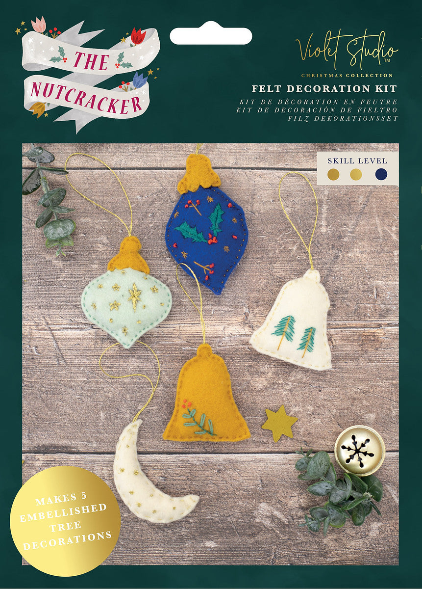 Violet Studio Mini Felt Tree Decorations 4/Pkg-The Nutcracker