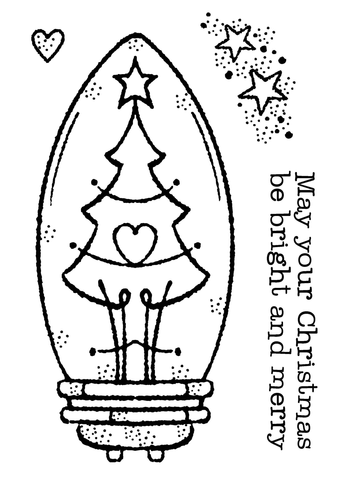 Ecstasy Crafts Distributing - Woodware Clear Singles Tree Light Bulb 3 in x 4 in Stamp